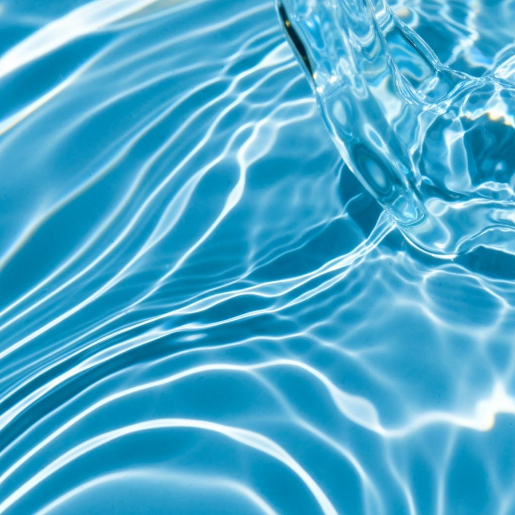 Abstract blue light through water