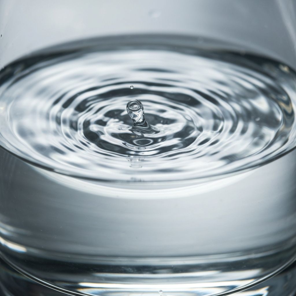 Water surface with ripples and light reflections